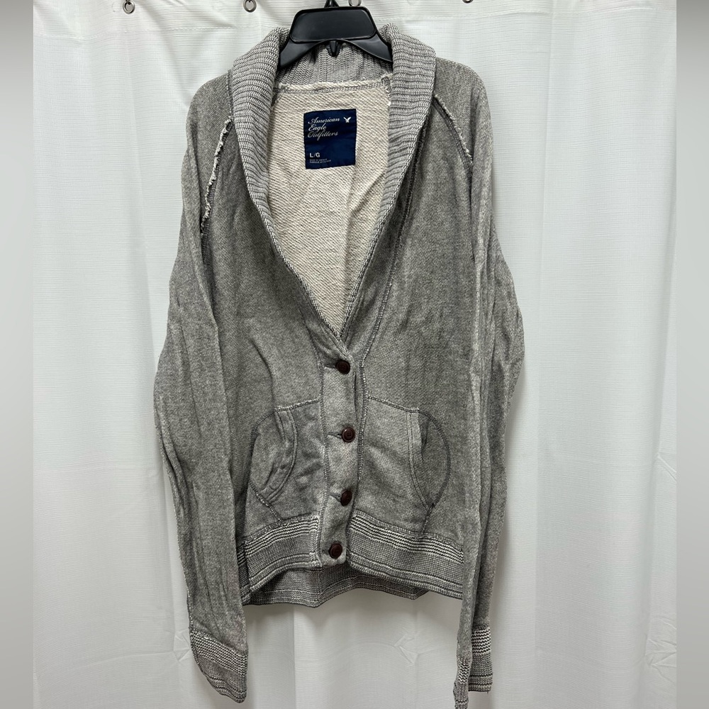 Gray chunky cardigan